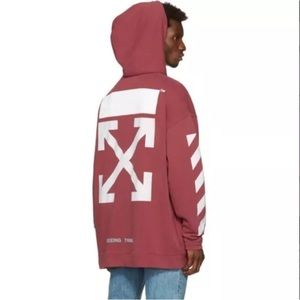 Off white authetic pink hoodie s